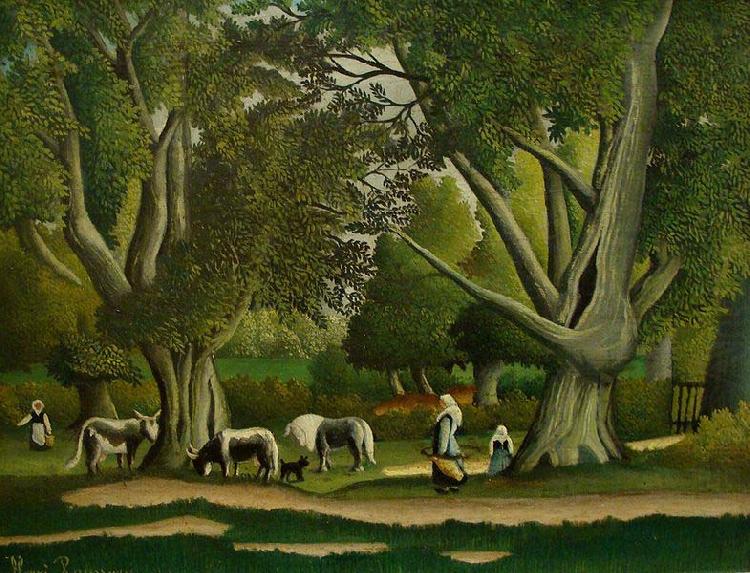 Henri Rousseau Landscape with Milkmaids china oil painting image
